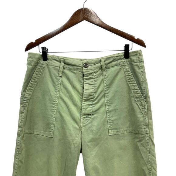 MOTHER Patch Pocket Private Ankle Fray Pants in Army Green size 28 - Picture 5 of 6